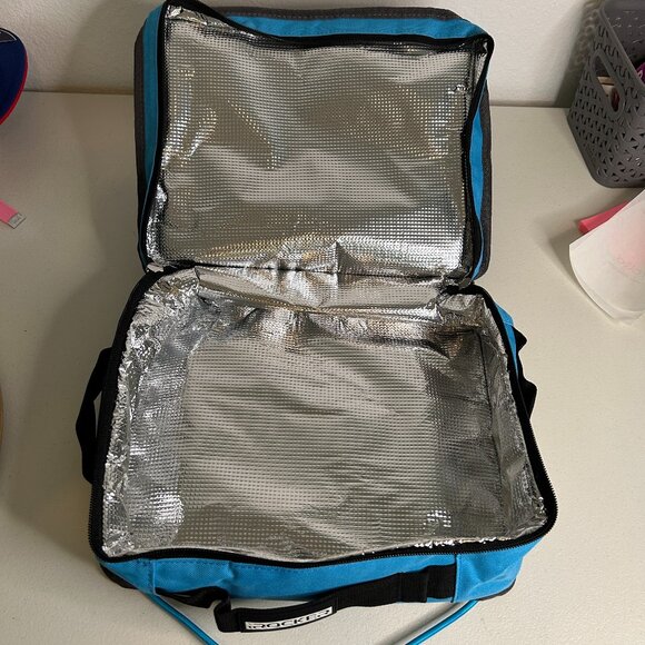 iRocker Swag Bag Insulated Cooler Tote Blue Zip Closure - Picture 3 of 9